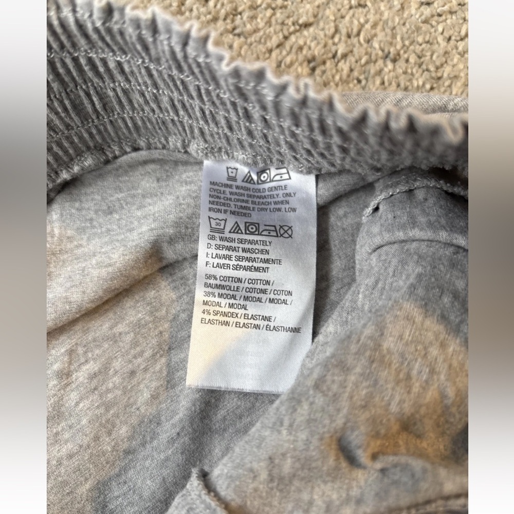 AnyBody Womens Lounge Cozy Soft Knit Wideleg Pants Size Large Gray Elastic Waist - Picture 8 of 15